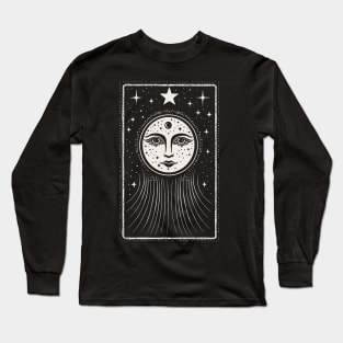 The Moon Tarot Card Long Sleeve T-Shirt